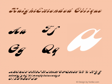 HaightExtended Oblique Rev. 003.000 Font Sample