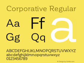 Corporative Version 1.000;PS 001.000;hotconv 1.0.70;makeotf.lib2.5.58329图片样张