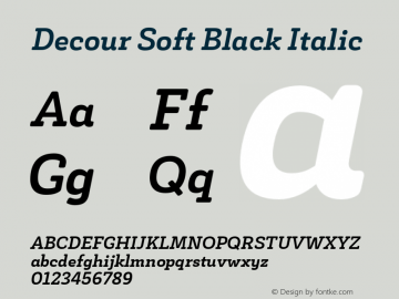 DecourSoft-BlackItalic Version 1.000;PS 001.000;hotconv 1.0.88;makeotf.lib2.5.64775图片样张