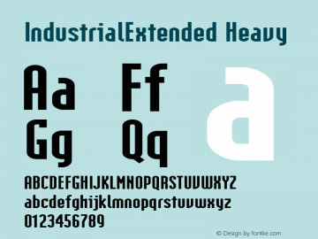IndustrialExtended Heavy Rev. 003.000 Font Sample