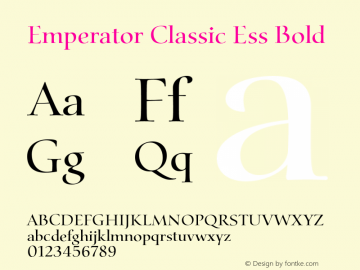 Emperator Classic Ess Bold Version 1.000;hotconv 1.0.109;makeotfexe 2.5.65596图片样张