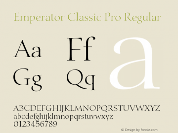 Emperator Classic Pro Regular Version 1.000;hotconv 1.0.109;makeotfexe 2.5.65596图片样张