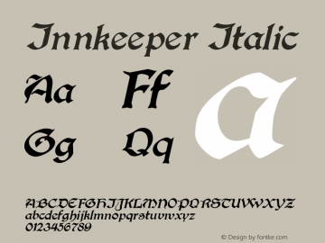 Innkeeper Italic Rev. 003.000图片样张