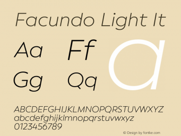 Facundo Light It Version 1.001;hotconv 1.0.109;makeotfexe 2.5.65596图片样张