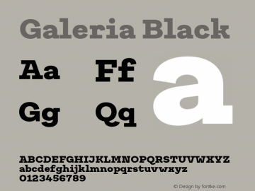 Galeria Black Version 1.000;PS 001.000;hotconv 1.0.88;makeotf.lib2.5.64775图片样张