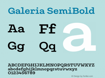 Galeria SemiBold Version 1.000;PS 001.000;hotconv 1.0.88;makeotf.lib2.5.64775图片样张