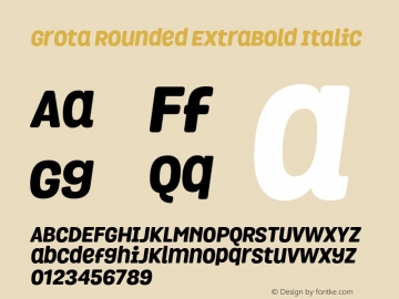 GrotaRoundedExtraBold-Italic 1.000图片样张