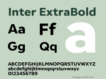 Inter ExtraBold Version 1.000;hotconv 1.0.109;makeotfexe 2.5.65596图片样张