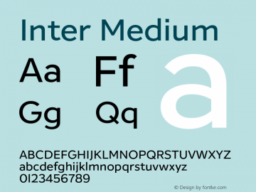 Inter Medium Version 1.000;hotconv 1.0.109;makeotfexe 2.5.65596图片样张