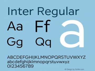 Inter Regular Version 1.000;hotconv 1.0.109;makeotfexe 2.5.65596图片样张