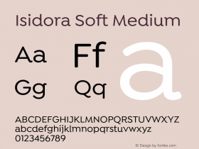 Isidora Soft Medium Version 1.000;PS 001.000;hotconv 1.0.88;makeotf.lib2.5.64775图片样张