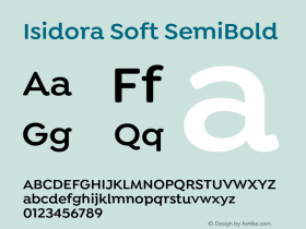 Isidora Soft SemiBold Version 1.000;PS 001.000;hotconv 1.0.88;makeotf.lib2.5.64775图片样张