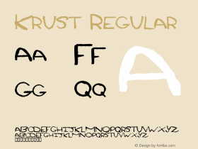 Krust Regular Rev. 003.000 Font Sample