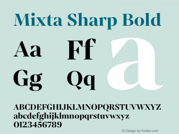 Mixta Sharp Bold Version 1.000;hotconv 1.0.109;makeotfexe 2.5.65596图片样张