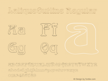 LaliqueOutline Regular Rev. 003.000 Font Sample