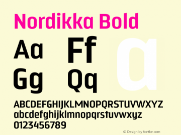 Nordikka-Bold Version 1.000图片样张