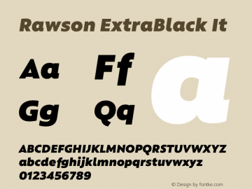 Rawson ExtraBlack It Version 1.000;PS 001.000;hotconv 1.0.88;makeotf.lib2.5.64775图片样张