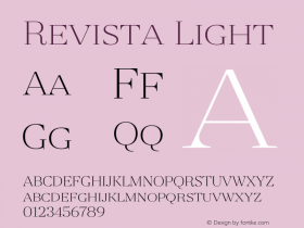 Revista Light Version 1.001;PS 001.001;hotconv 1.0.70;makeotf.lib2.5.58329图片样张