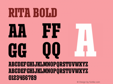 Rita Bold Version 1.000;PS 001.000;hotconv 1.0.88;makeotf.lib2.5.64775图片样张