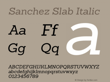 SanchezSlab-Italic 1.000图片样张