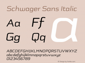 SchwagerSans-Italic Version 1.000图片样张