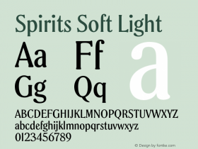 Spirits Soft Light Version 1.000;hotconv 1.0.109;makeotfexe 2.5.65596图片样张