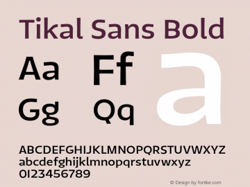 TikalSansBold 1.000图片样张