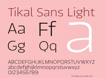 TikalSansLight 1.000图片样张