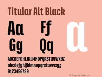 Titular Alt Black Version 1.000;PS 001.000;hotconv 1.0.70;makeotf.lib2.5.58329图片样张