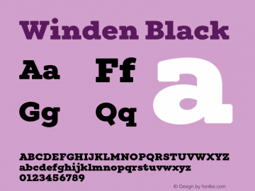 Winden Black Version 1.000;hotconv 1.0.109;makeotfexe 2.5.65596图片样张