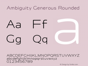 Ambiguity Generous Rounded Version 1.00, build 10, s3图片样张