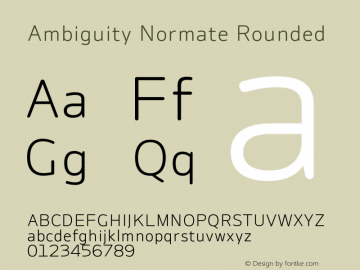 Ambiguity Normate Rounded Version 1.00, build 11, s3图片样张