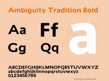 Ambiguity Tradition Bold Version 1.00, build 11, s3图片样张