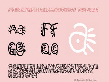 ManicPopThrillCondensed Regular Rev. 003.000 Font Sample