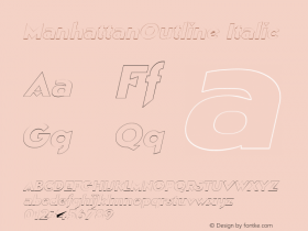 ManhattanOutline Italic Rev. 003.000图片样张