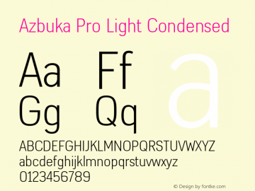 AzbukaPro-LightCondensed Version 1.000图片样张