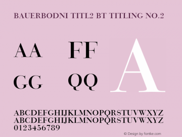 BauerBodni Titl2 BT Titling No.2 Version 1.01 emb4-OT图片样张