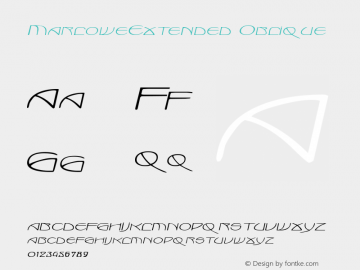MarloweExtended Oblique Rev. 003.000 Font Sample