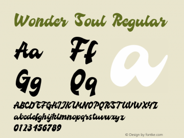 Wonder Soul Version 1.000;October 22, 2021;FontCreator 14.0.0.2808 64-bit图片样张