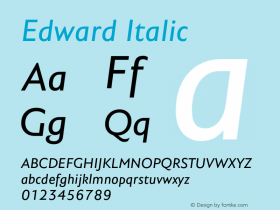 Edward-NormalItalic Version 4.001图片样张