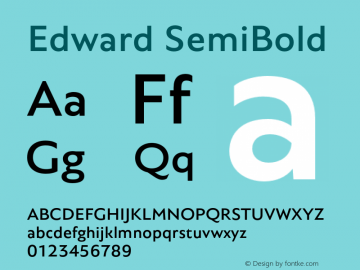 Edward-SemiBold Version 4.001图片样张
