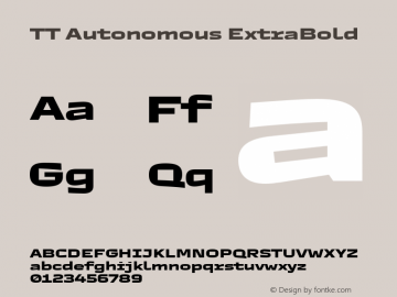 TT Autonomous ExtraBold Version 1.010.28052021图片样张