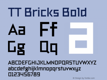 TT Bricks Bold Version 1.010图片样张