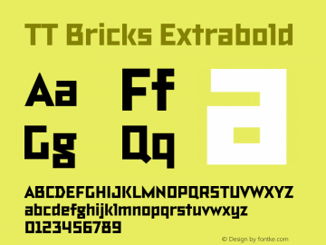 TT Bricks Extrabold Version 1.010图片样张