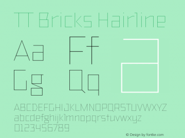 TT Bricks Hairline Version 1.010图片样张