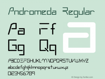 Andromeda Regular Altsys Fontographer 3.5  3/4/93 Font Sample