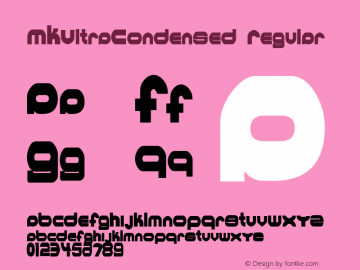 MKUltraCondensed Regular Rev. 003.000图片样张