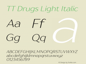 TT Drugs Light Italic Version 1.010图片样张