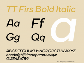 TT Firs Bold Italic Version 1.010图片样张