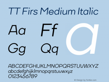 TT Firs Medium Italic Version 1.010.27032020图片样张